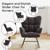Sudwesto Modern Nursery Rocking Chair, Upholstered Glider Chair with High