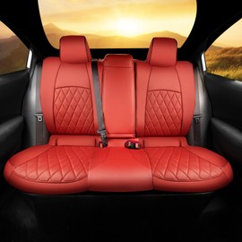 CustomCover Fits Corolla Car Seat Cover Compatiable with Toyota Corolla for Select 2023 2024 2025 Corolla LE,Full Set Burgundy-Leather