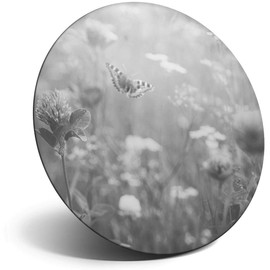 Destination Vinyl ltd Magnet for Refrigerator, Fridge BW - Pretty Spring Butterfly Meadow Field for Office, Cabinet and Whiteboard, Magnetic Stickers, 37676