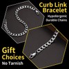 Cuban Link Bracelet for Men Silver Chain Bracelet Link Bracelets