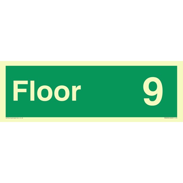 Floor 9 - Fire safety: Approved Document B Wayfinding Sign - L41