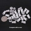 Keadic 100Pcs Aluminum Rivet Nut Metric Flat Head Threaded Insert