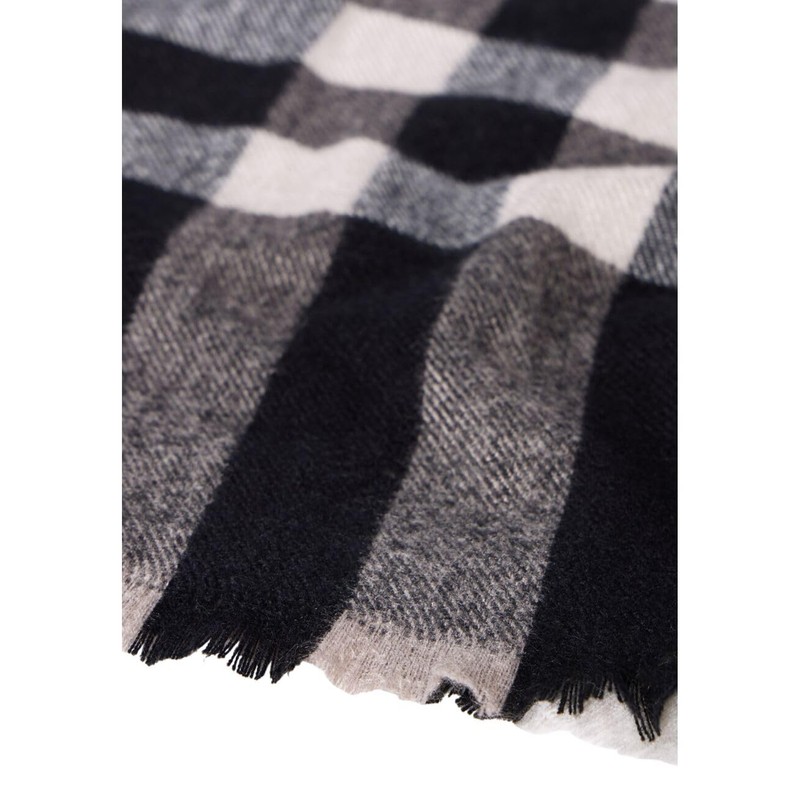 Street One Women's Checked Scarf, black