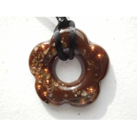 Red Sun PF-14 Necklace Orgone Generator Energy Accumulator 528Hz/7.83Hz/Advance Harmonics Many Beautiful Ingredients and Colors!! (Power Flower, Red Sun PF-14)