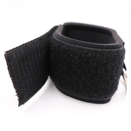 WOONEKY 1 Pair of Black Ankle Straps for Gym Training Cotton Ankle Protection Belt for Leg Stretching Fitness Accessories for Men and Women Durable Exercise Straps for Cable Machines