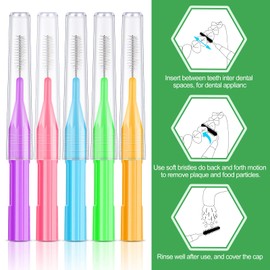 Zopeal 250 Pieces Braces Flossers Interdental Brush for Cleaner Tooth Toothpick Dental Teeth Flossing Picks Head Oral Dental Hygiene Cleaning Tool Soft Cleaners(Fresh Color)