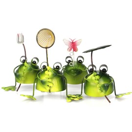 VIPITH Figurine, Interior Tabletop, Cute, Frog Ornament, Iron, Entryway, Veranda, Garden, Housewarming, Birthday, Present, Object, Healing Goods, Feng Shui