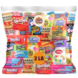 Assorted Candy Mix - Variety Pack of Gummies, Sour Candy, and Chewy Treats - Perfect for Parties, Pinatas, and Snacking (2 LB)