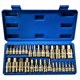 ATE PRO.USA 32pc ATE PROFESSIONAL HEX ALLEN BIT SOCKET SET 1/4 3/8 1/2" DR. SAE METRIC 88226