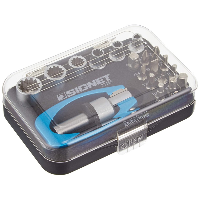 SIGNET 22069 Multi-Angle Mini Ratchet & Socket Set (19 Piece)
