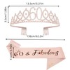 Mikccer Rose Gold 60th Birthday Sash and 60 Birthday Tiara,