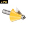 HARFINGTON 2pcs 30 Degree Chamfer Router Bit 1/2 Inch Shank