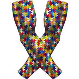 B-Driven Sports Premium Pro-Fit Compression Arm Sleeves for Men Women & Youth 44 Graphic Designs – Improve Circulation Reduce Muscle Fatigue Enhance Performance for Baseball Football & More– (1 Pair)