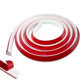 TISWEET Flexible Quarter Round Molding, 118 Inch Peel and Stick Silicone Quarter Round Trim, 3/4" Self Adhesive Edge Molding Trim for Wall Edge Corner, Cabinet Edge, Countertops, White