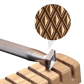 Leather Craft Stamping Tool,Lozenge Pattern Leather Craft Stamping Tool with 304 Stainless Steel #LX113