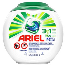 Ariel Pods Detergente Liquido Para Ropa En Cápsulas, 57 Piezas