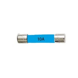 10a Standard Glass Quick Blow Fuse Blue (30mm) - Pack of Ten