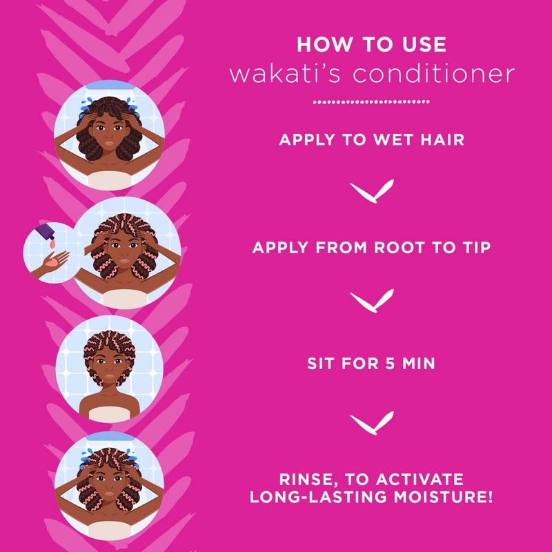 Wakati Water Activated Conditioner Finger Detangling 235ml