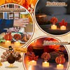 Thanksgiving Tea Lights Flameless Candles - Turkey Pumpkin Maple Leaf