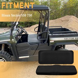 Chikia Hisun 550 750 UTV Benche Seat Covers 1680D for Hisun UTV 550 750,Sector 550 750 Coleman Outfitter 550 750 UT550 UT750 Water-Resistant Outdoor Seat Cover Set