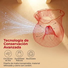 Lurrose 50 Bolsas De Malla Para Verduras Y Frutas Bolsa De Almacenamiento Reutilizable Y Transpirable Para Sandía Jardín Huerto Mercado Y Cocina