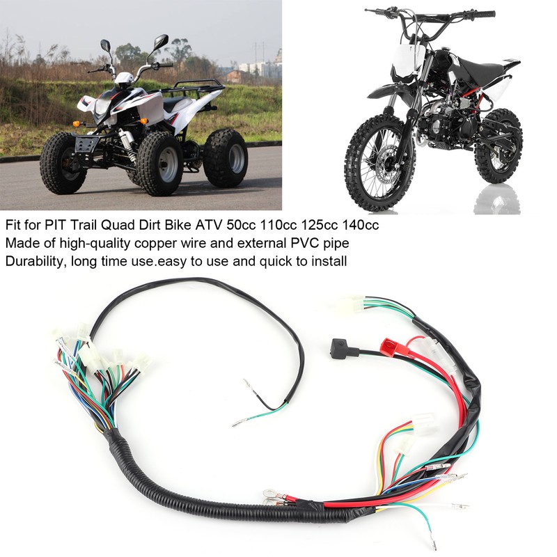 Electric Start Wiring Harness Loom Fit for PIT Trail Quad