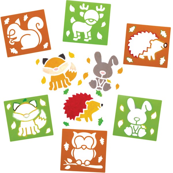 Baker Ross AW896 Woodland Animal Stencils, Arts and Crafts for