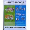BUILDINGSIGNS.COM NYC Recycle Sign (White, Rust Free, Aluminum 8.5X11)-REF24-