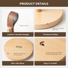 WORHE Wooden Paper Towel Holder with Leather Handle 1 Pack