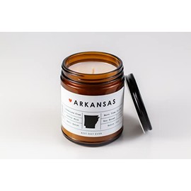 Arkansas State Candle - Rambling Caravan - Soy/Coconut Wax, Cotton Wick, Phthalate Free (7oz) - Pumpkin Caramel Crunch