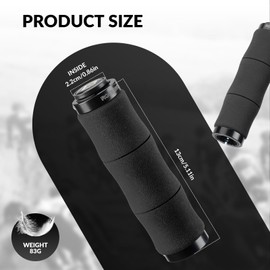 ROCKBROS Bike Grips Non-Slip Eva Sponge Handlebar Grips Soft Cycling Grips with 23mm Inner Diameter Bicycle Handlebar Grips with Lock-On Design for MTB, Scooters, Road Bikes