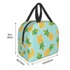 JIMOWANG Cute Pineapple Portable Lunch Bag Compact Tote Bag Reusable