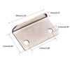 TA-VIGOR Drawer Lock Strike Plate 3.9cmx2.1cmx0.9cm, 4Pcs Metal Angled Cabinet