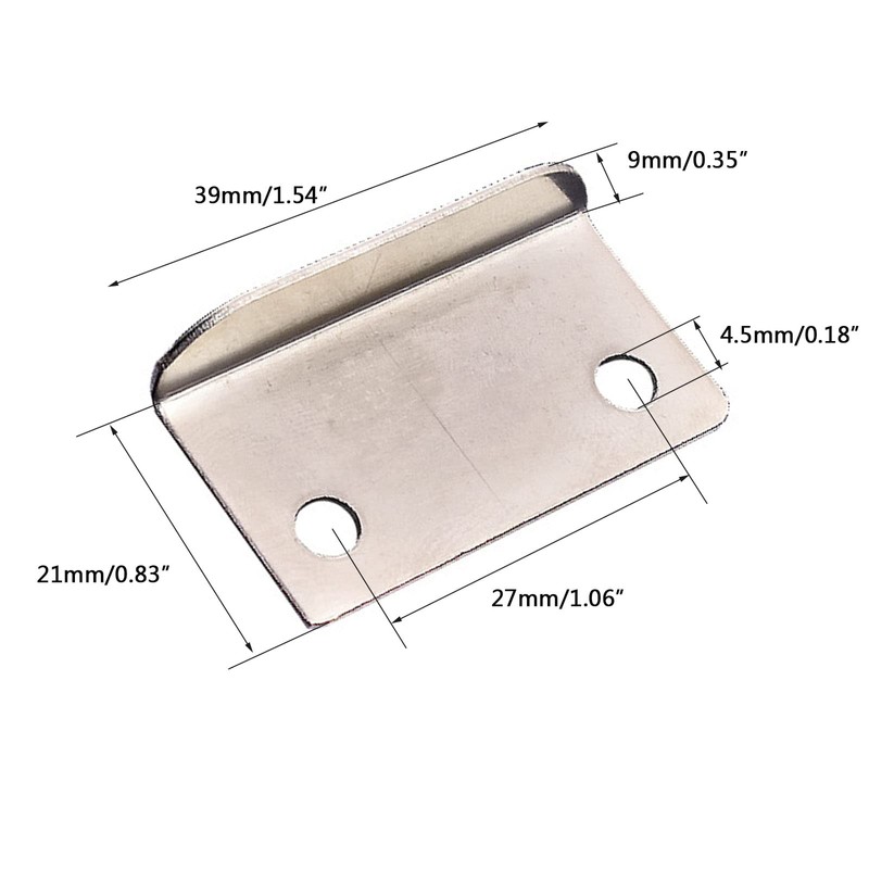 TA-VIGOR Drawer Lock Strike Plate 3.9cmx2.1cmx0.9cm, 4Pcs Metal Angled Cabinet