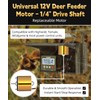 ZOHAN 12V Motor for Deer Feeder - 1/4" Shaft Feeder