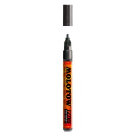 Molotow ONE4ALL Acrylic Paint Marker, 2mm, Metallic Black, 1 Each (127.301)