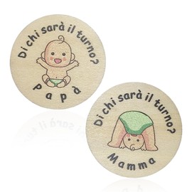 2 Cartoon -Holzschilder, Babygeschenke, Kreatives Handwerk, Lustige Gedenkplaques, Baby -Party -Vorräte.