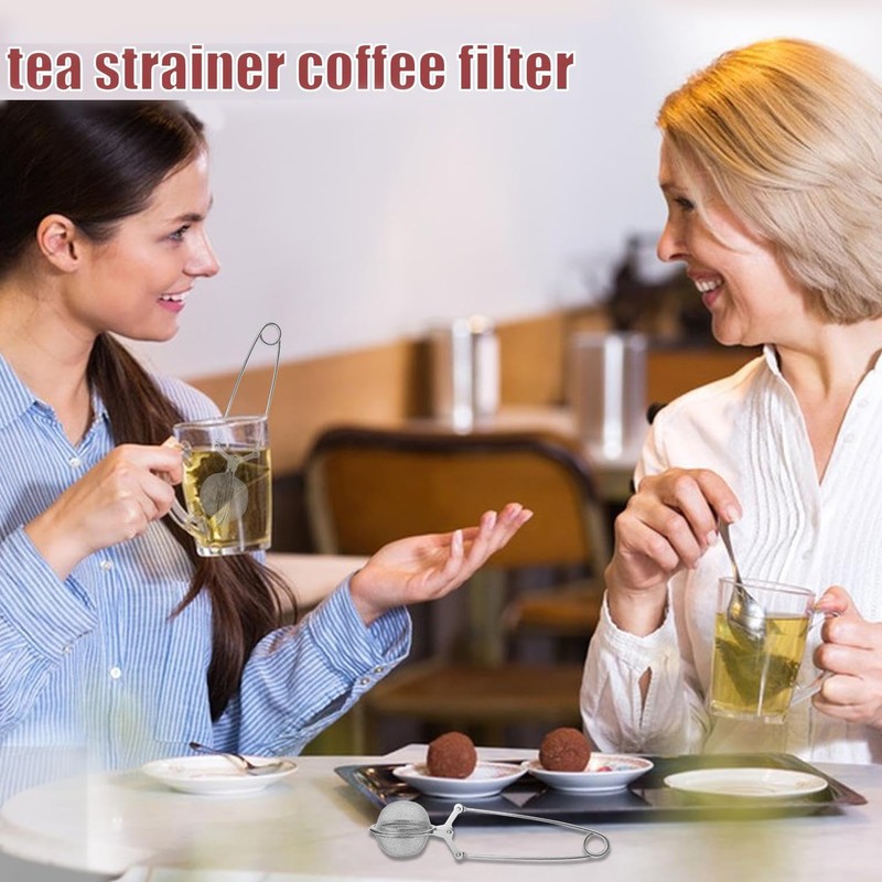Yeenano Tea Strainer,2 PCS Stainless Steel Tea Infuser with Handle