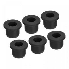 sourcing map Rubber Grommet Mount Dia 33/64" (13mm) Round T Type for Organizing and Protecting Cord Pack of 6