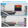 SUPEASY Fan Shaped Desk File Organizer, 6 Compartments for Filing