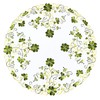 Grelucgo Small Embroidered Shamrock Tablecloth, St. Patrick's Day Decor (Round