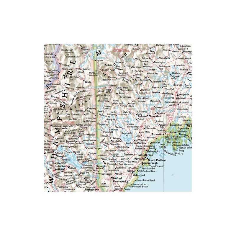 National Geographic: New England Wall Map - 22 x 28