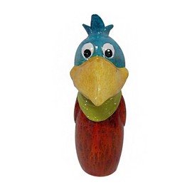 Dehner Fence Figurine Bird, Approx. 24.5 x 14 x 8.5 cm, Polyresin