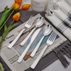 Supernal 60 Pack Pre-Rolled Silver Plastic Cutlery Heavy Duty Wrapped