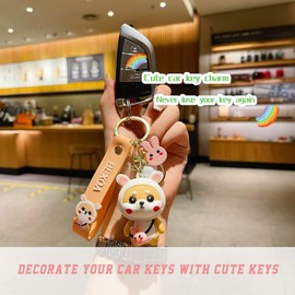 BEXOA Cute keychain Kawaii Anime Keychains Accessories, Shiba Inu Handbag Charms Car Cartoon Key Chain for Girl Women