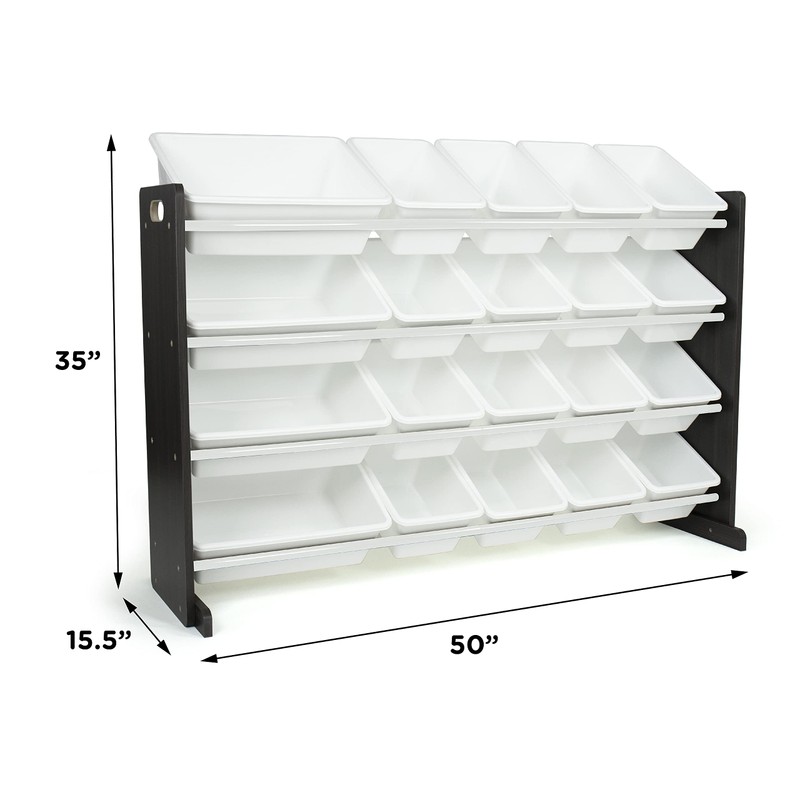 Humble Crew Extra-Large Toy Organizer with 20 Plastic Bins –