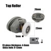 Cokritsm Pack of 4 Shower Cubicle Rollers, 23 mm, Replacement