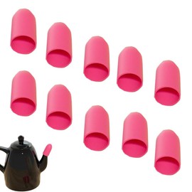 NentMent 10 Pack Glass Teapot Spout Dust Cover Rubber Tea Pot Spout Covers Cap Protector for Glass Tea Kettle Stovetop Stainless Steel Tea Pot with Infuser Cast Iron Teapot Porcelain Ceramic Teapots