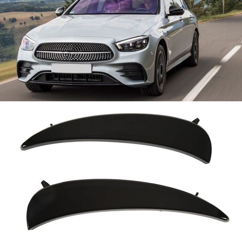 Gloss Black Front Bumper Fog Grille Air Vent Trims Replacement