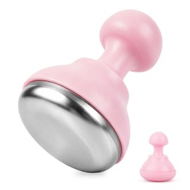 Ice Globes for Face & Eyes, Stainless Steel Facial Lifting Tool (Pink)